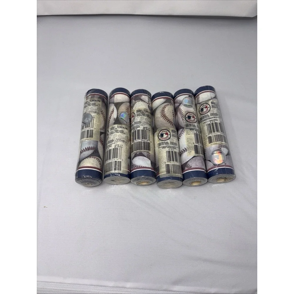Vintage MLB Genuine Merchandise 90 ft (6)Baseball Prepasted Wallpaper Border Boy
